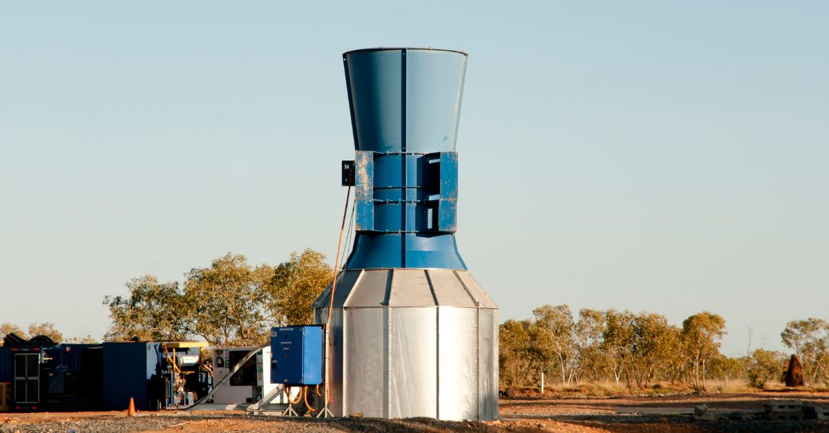 pozo de ventilación de mina subterránea