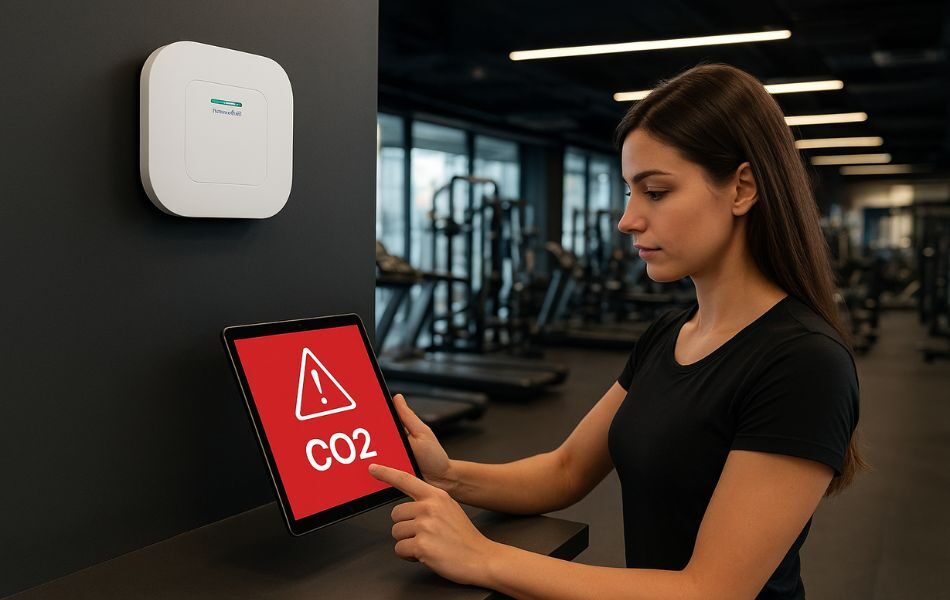 Alerta por co2 alto en gimnasio