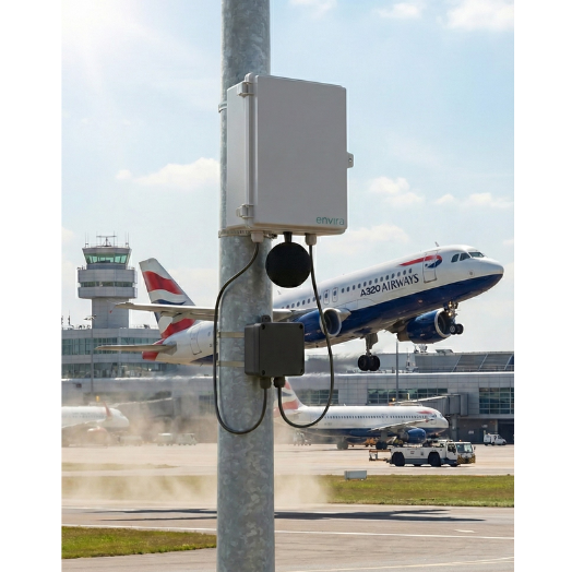 Nanoenvi dB sistema control ruido aeropuertos y puertos