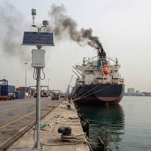 Dispositivo de monitoreo continuo de la calidad del aire para puertos