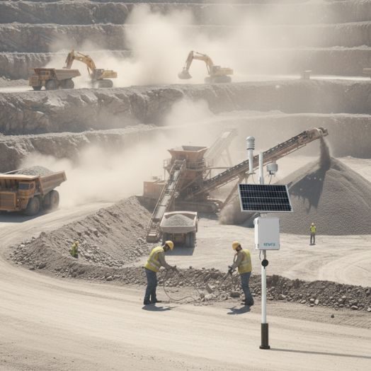 Sistema de control de partículas Nanoenvi EQPM en minas y canteras